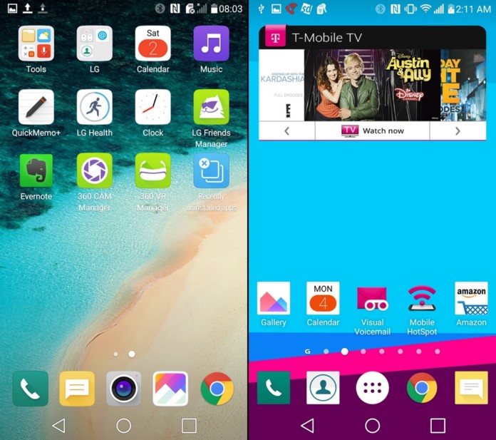 LG G5 vs LG G4 сравнение UX интерфейса